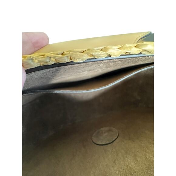 Oscar de la Renta NWT Oath Crochet Raffia Crossbody in Natural - Picture 15 of 16